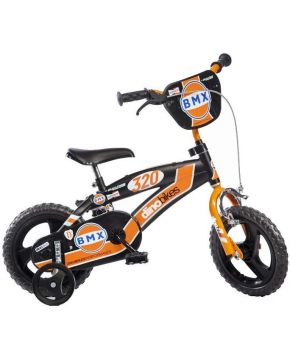 Bici 12 bmx per bambino con rotelle e scudo Dino Bikes