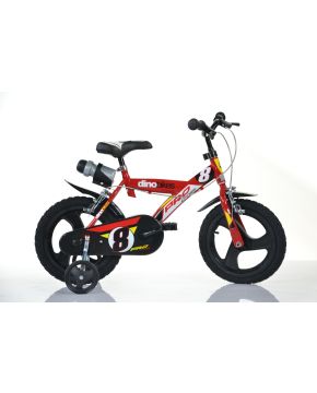Bici 14 mtb pro cross per bambino con rotelle borraccia parafanghi Dino Bikes