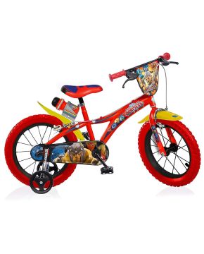 Bici 16 gormiti per bambino scudo rotelle borraccia parafanghi Dino Bikes