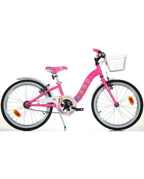 Bici 20 barbie per bambina cestino cavalletto campanello parafanghi Dino Bikes