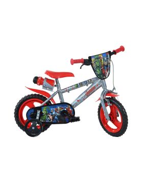 Bici avengers 12 per bambino con scudo rotelle borraccia parafanghi Dino Bikes
