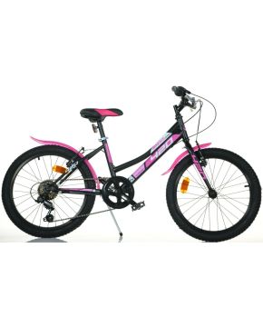 Bici 20 mtb aurelia sport 420D 6 velocità nero e fucsia per ragazza bambina