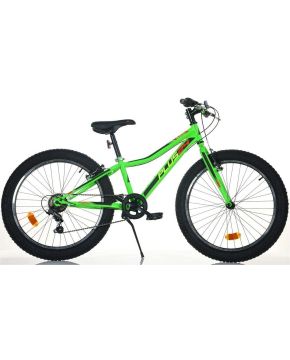Bici 24 mtb aurelia plus 24 X 3.0 6 velocità fat slim ragazzo verde Dino Bikes