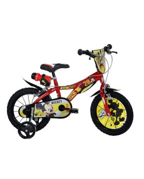 Bici 14 mickey mouse topolino per bambino scudo rotelle borraccia Dino Bikes