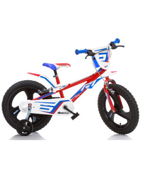 Bici 14 mtb r1 pro cross per bambino con scudo rotelle e parafanghi Dino Bikes