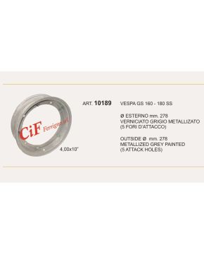 cerchio 4x10 vespa gs 160 - 180 ss