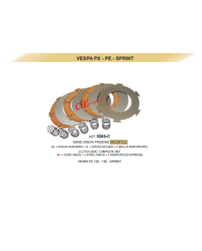 dischi frizione VESPA PX 125 - PE 200 - 125 T5 - RALLY 180 200 - COSA 1 - 2