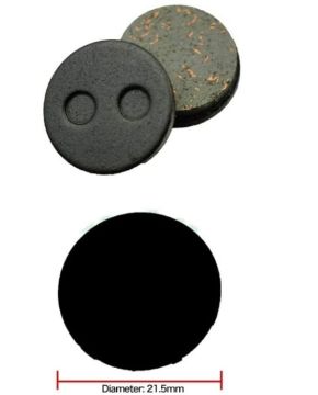 pastiglie freno bici ebike monopttino c-star 4 x 21,5 mm (tonde)