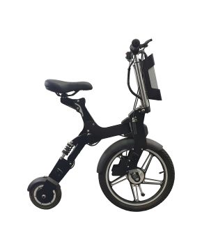 Mini scooter pieghevole car bike Flycompact con sella 300w - Nero