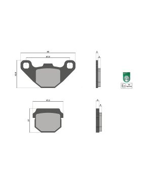 Pastiglie freno BRAKE PADS omologate 6215059BB