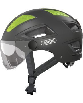 Casco Abus con visiera per bici Hyban 2.0 ACE titanio