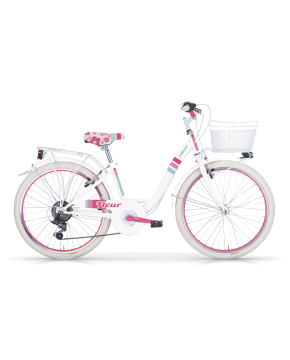 Bici 26 fleur bianca con cambio 6 velocità