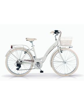 bici 28 primavera crema 6 velocità per donna in alluminio