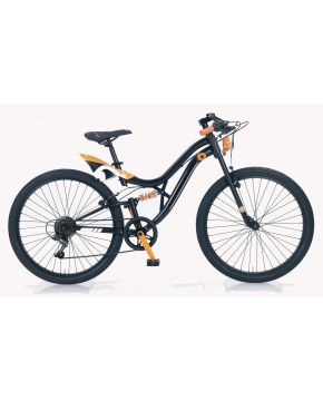 bici 26 mtb jump 6 velocità ammortizzatore posteriore matt black