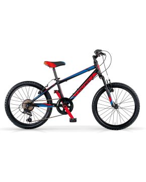 bici 20 mtb district forcella ammortizzata 6 v nero rosso