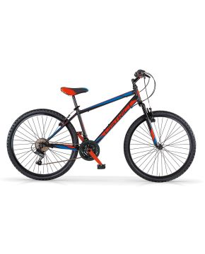 Bici 24 district MTB 18 velocità forcella ammortizzata neon red ragazzo MBM