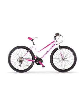 bici 26 district mtb donna 18 v bianco rosa viola