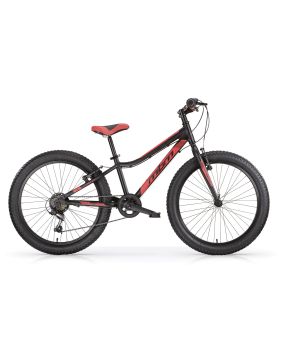 bici 24 drift fat bike 6 v nero opaco rosso