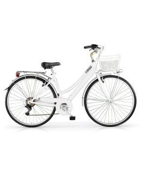 bici 28 central olanda donna 6v alluminio bianco perla