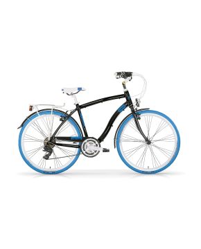 bici 28 vintage trekking 21v. uomo alluminio blu h50