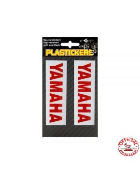 Coppia adesivi Yamaha in vinile morbido e spesso stickers decalco 115 x 27 mm