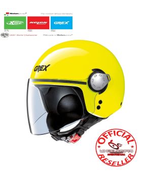 Casco Grex Jet G3.1 E Kinetic giallo lucido led 009