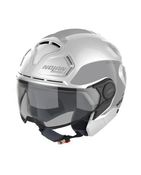 Casco moto scooter Jet Nolan N30-4 T Uncharted 021 Bianco lucido grigio