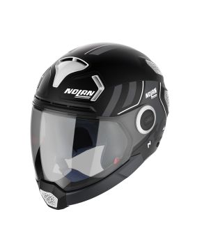 Casco moto scooter Nolan N30-4 VP Parkour 016 nero opaco bianco