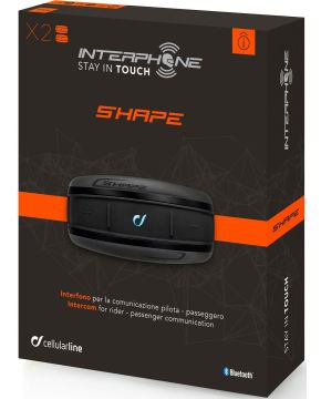Coppia Interphone interfono auricolare Bluetooth da casco Cellularline Shape