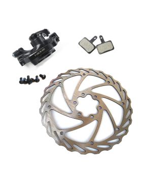 Kit freno a disco meccanico posteriore per bici MTB con disco da 160 mm Nero