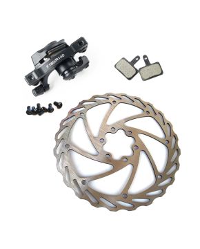 Kit freno a disco meccanico anteriore per bici MTB con disco da 160 mm Nero