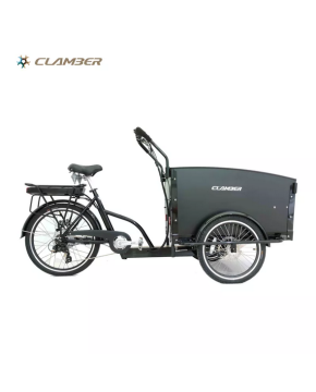 triciclo ebike 20-24 clamber cargo 3 ruote nero