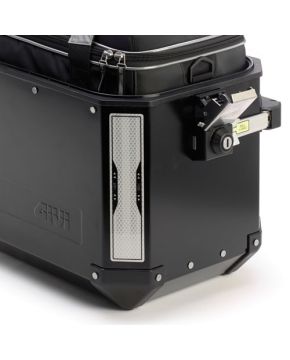Coppia adesivi Rifrangenti Riflettenti Alta visibilità GIVI per Bauletti e valigie in alluminio Outback e Dolomiti