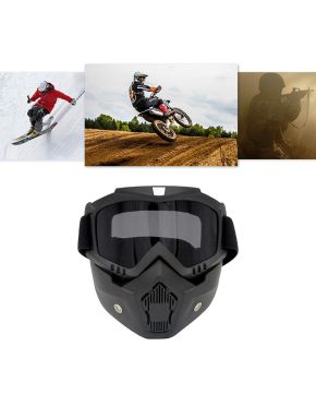 Maschera per casco con occhiali fumè