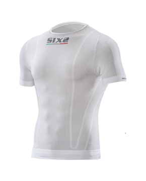 maglia intima girocollo tecnica ts1 sixs bianca carbon underwear manica corta