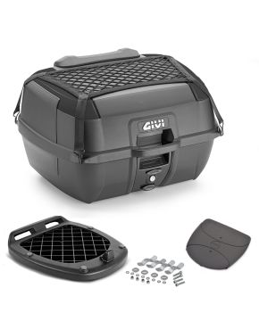 Bauletto B45B moto scooter Givi 45 con schienale, rete e piastra universale Nero